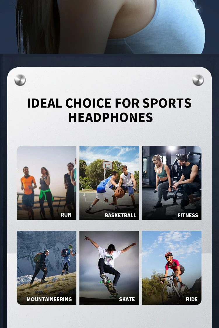 B8 True Bone Conduction Earphones Bluetooth 5.3 Sports Wireless Headphones Ear Hook IPX5 Waterproof Headset for Running Driving