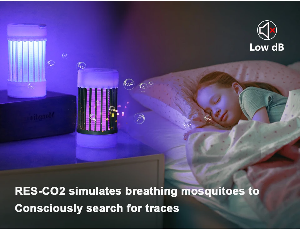 Electric Mosquito Killer Lamp UV Light Bug Zapper Trap USB 5V Summer Fly Swatter Insect Killer Light ﻿Camping
