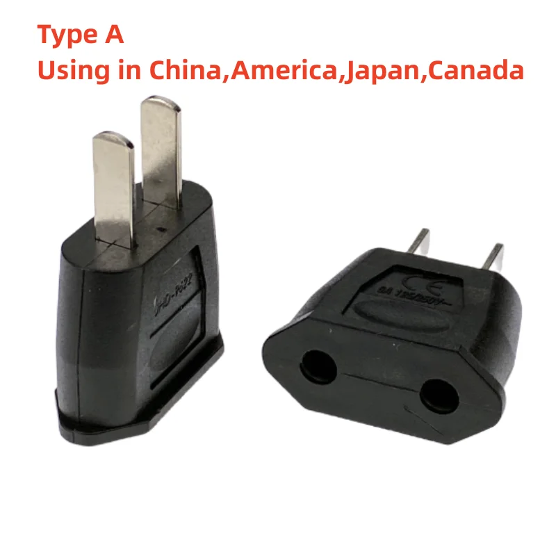 American China To EU Europe Travel Power Adapter 2 pin US To EU Plug Adapter