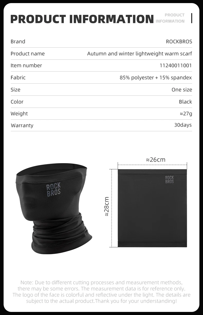ROCKBROS Winter Keep Warm Cycling Face Mask Fleece Hiking Camping Ski Balaclava Neck Scarf Windproof MTB Road Bicycle Bike Mask