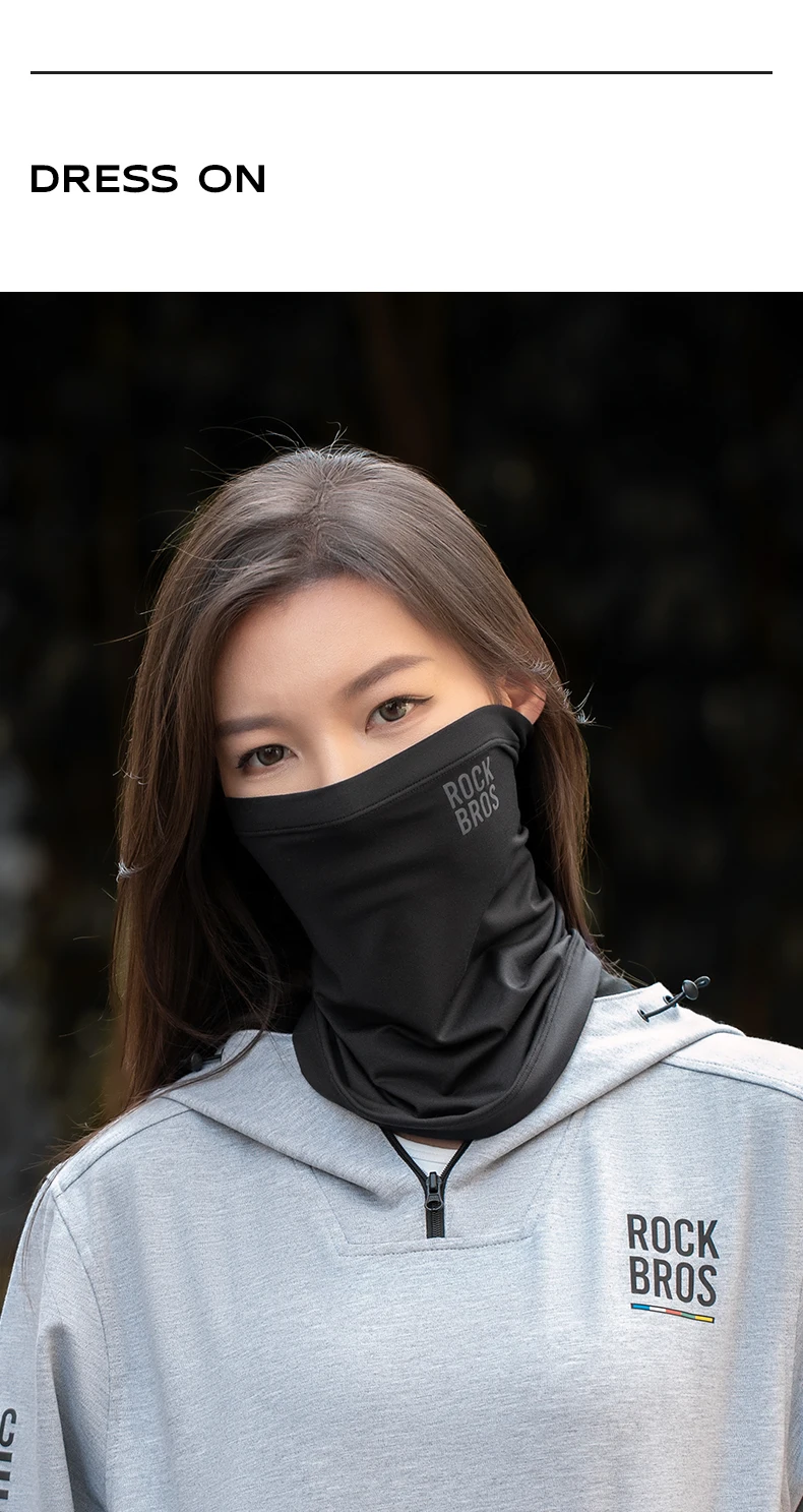 ROCKBROS Winter Keep Warm Cycling Face Mask Fleece Hiking Camping Ski Balaclava Neck Scarf Windproof MTB Road Bicycle Bike Mask