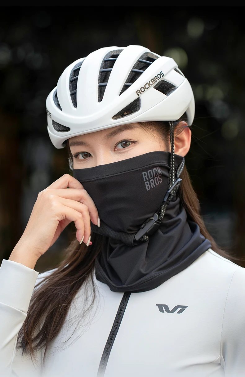 ROCKBROS Winter Keep Warm Cycling Face Mask Fleece Hiking Camping Ski Balaclava Neck Scarf Windproof MTB Road Bicycle Bike Mask