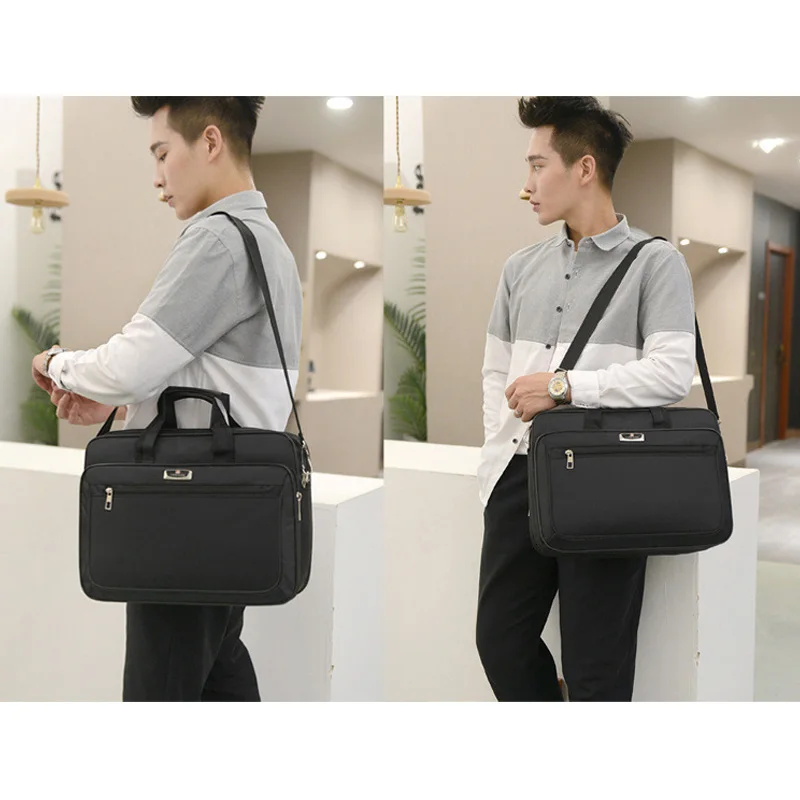 High-Capacity Business Briefcase - Laptop & Document Organizer Bag for Office & Weekend Travel (Durable Storage Solution)