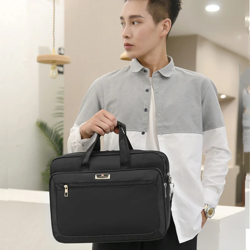 High-Capacity Business Briefcase - Laptop & Document Organizer Bag for Office & Weekend Travel (Durable Storage Solution)