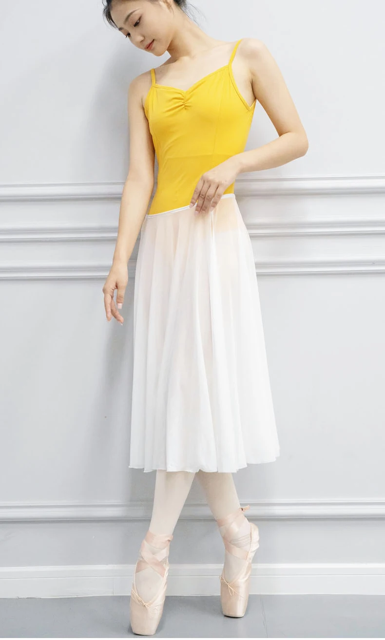 Ballet Practice Suit Dance Suit Gym Suit Gauze Skirt Female Adult Basic Training Body Ballet Skirt Tights