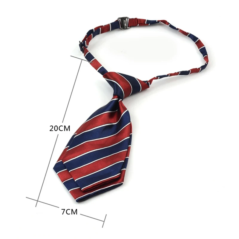 Striped 7cm Women Small Neckties Boys Children Bow Ties For Men Bank Hotel Restaurant Business Suits Uniform Neckwear Accessory