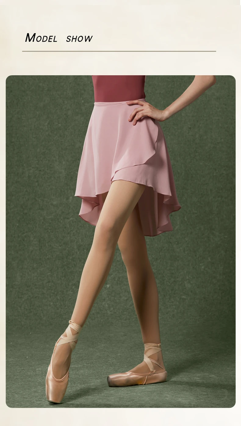 Ballet Dance Skirt Lace-Up One-Piece Skirt Dance Student Art Test Body Lotus Leaf Gauze Skirt Chiffon Skirt Tights Teacher Skirt