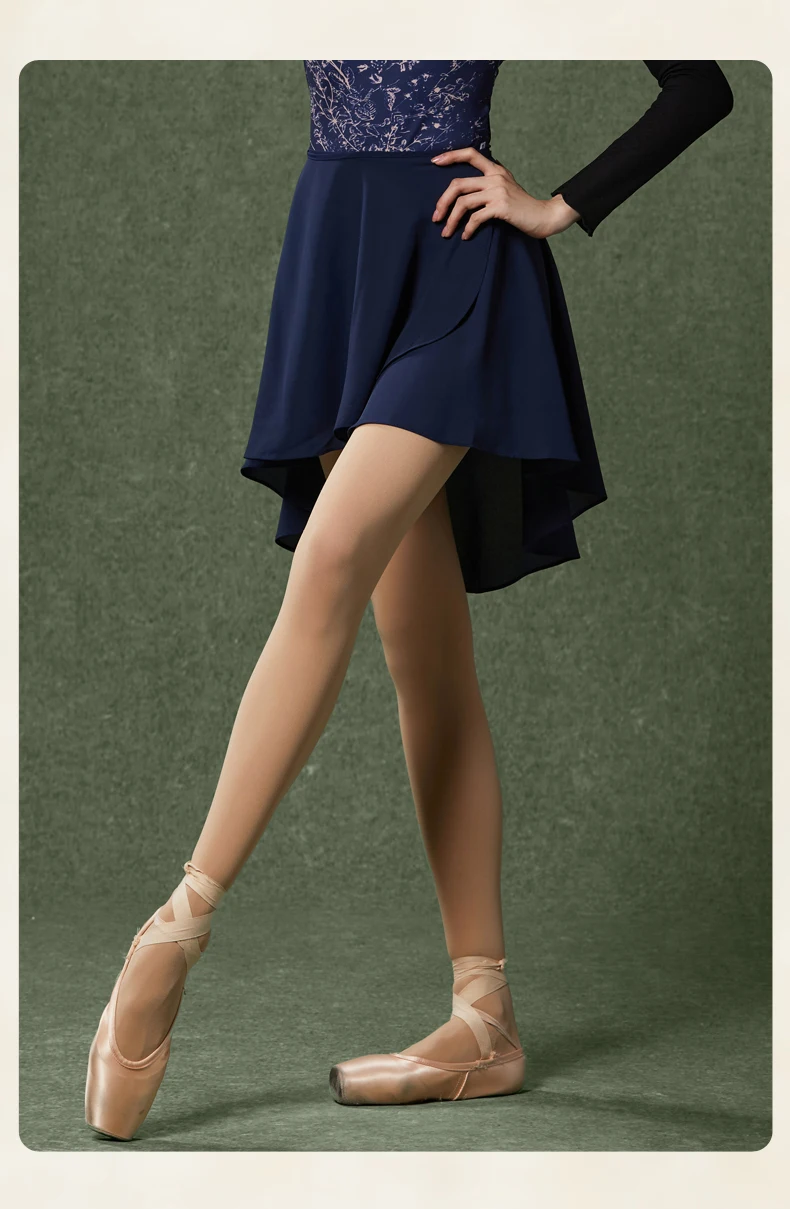 Ballet Dance Skirt Lace-Up One-Piece Skirt Dance Student Art Test Body Lotus Leaf Gauze Skirt Chiffon Skirt Tights Teacher Skirt
