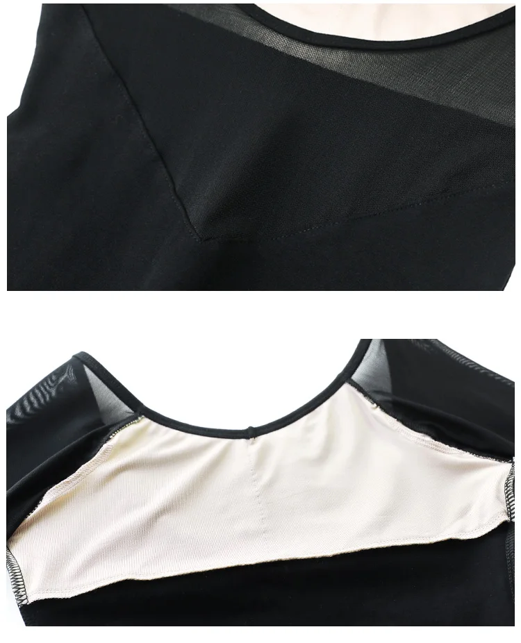 Ballet Leotards for Women Adult Mesh Splice 3/4 Sleeve Dance Bodysuit Black Gymnastics Leotards Cotton Spandex Ballet Bodysuits