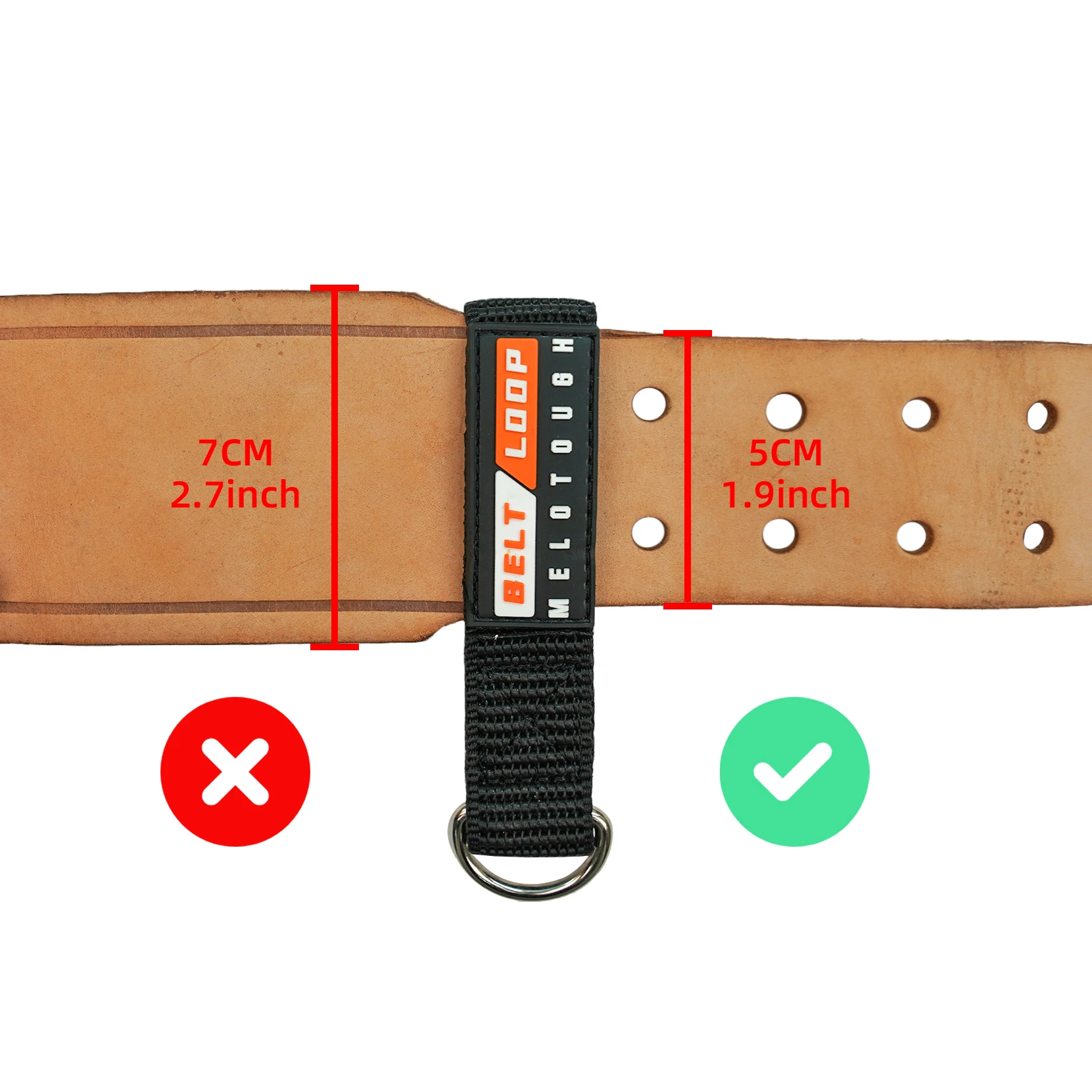 MELOTOUGH Suspender Loop Attachment Suspenders Straps Belt Padder Tool Belt Loop fit 2.25 inch Tool Belt Connectors 4 pack