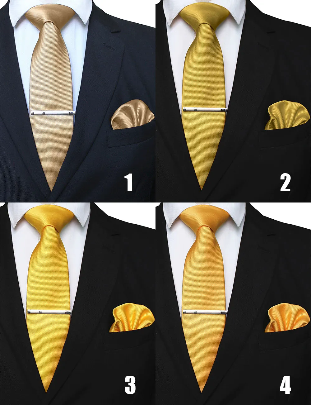 EASTEPIC 8 cm Classic Grey Twill Ties for Men in Business Suits Necktie Set Clip Handkerchief Men's Accessory Wedding Party