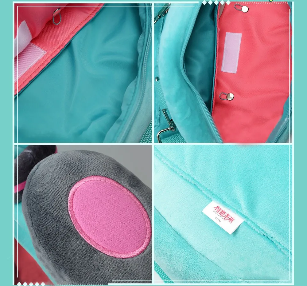 Official Anime Miku Itabag Cosplay Hatsune Ita Bag Plush Backpack Women DIY Bag School Student Men Velvet Crossbody Shoulder Bag