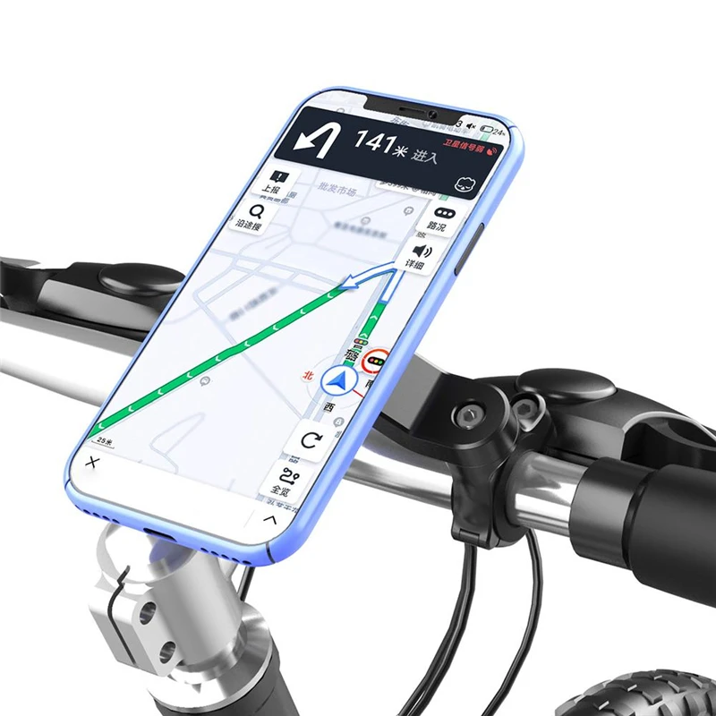 Motorcycle Bicycle Phone Holder Absorber Cellphone Stand Adjustable Bike Support MTB Handlebar Lock Anti-shake Damper Accessorie