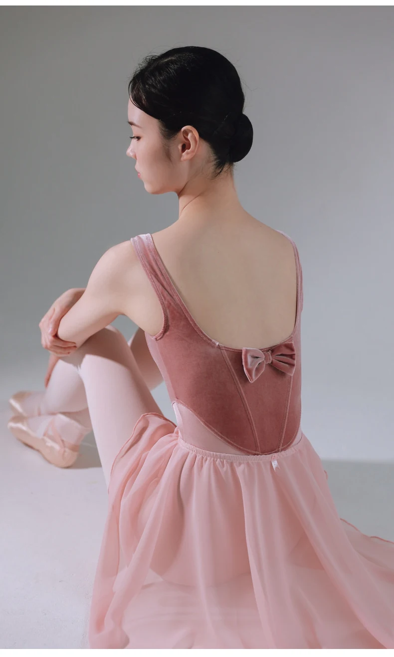 Tights Ballet Dance Suit Female Velvet Body Suit Teacher Special Exercise Suit Adult Gymnastics One-Piece Suit