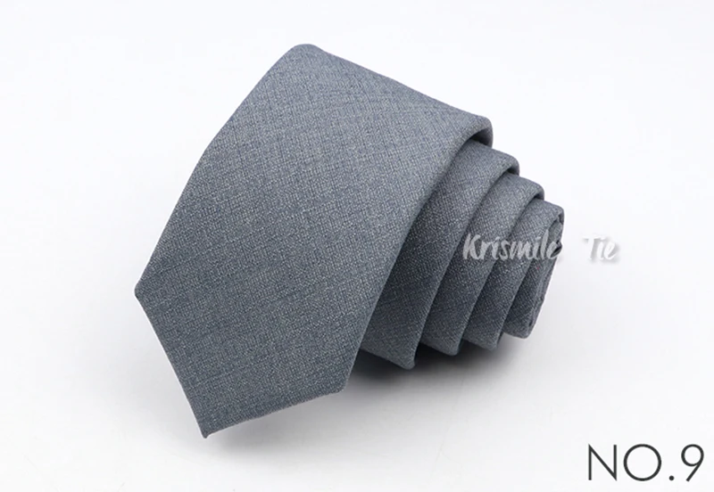 15color New Men's Polyester Bamboo Fiber Tie Classic Solid Color Cool Tone Business Skinny Thin Necktie Wedding Slim Men Ties