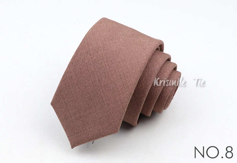 15color New Men's Polyester Bamboo Fiber Tie Classic Solid Color Cool Tone Business Skinny Thin Necktie Wedding Slim Men Ties