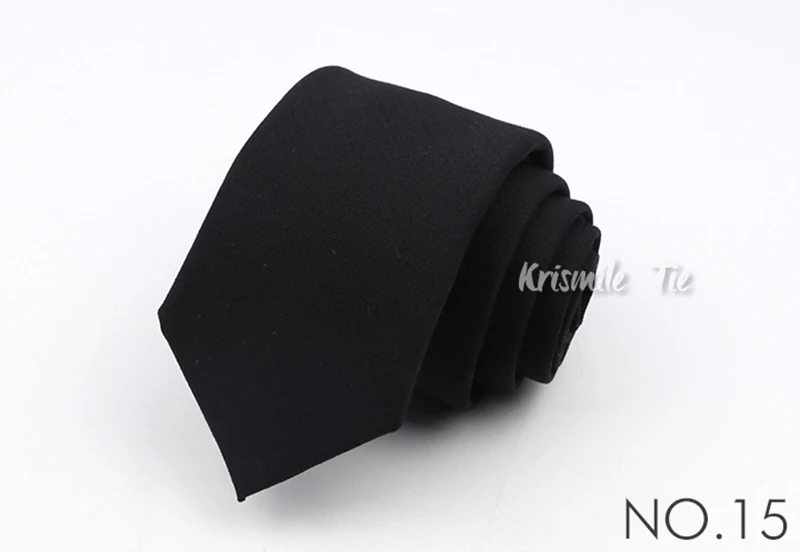 15color New Men's Polyester Bamboo Fiber Tie Classic Solid Color Cool Tone Business Skinny Thin Necktie Wedding Slim Men Ties