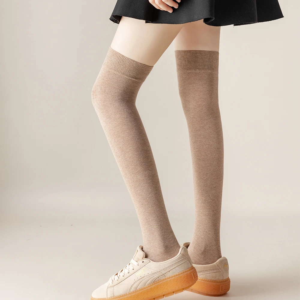 Salina Women's Socks Cotton Tube Over The Knee Winter Spring New Year Solid Color Fashion Personality Leisure Sports Comfortable