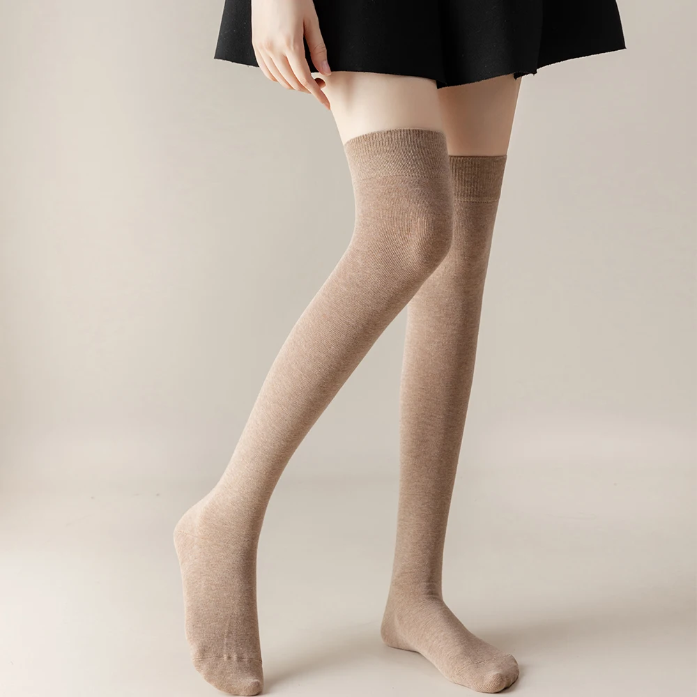 Salina Women's Socks Cotton Tube Over The Knee Winter Spring New Year Solid Color Fashion Personality Leisure Sports Comfortable