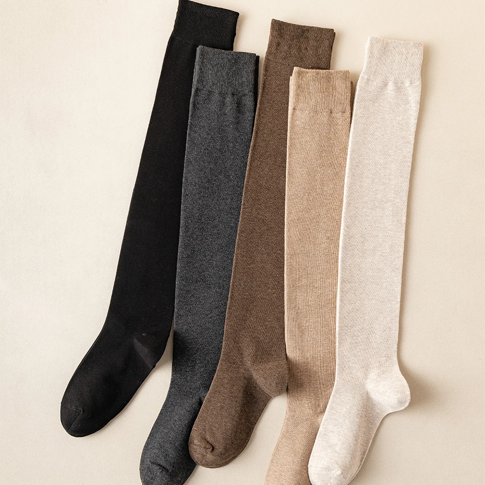 Salina Women's Socks Cotton Tube Over The Knee Winter Spring New Year Solid Color Fashion Personality Leisure Sports Comfortable