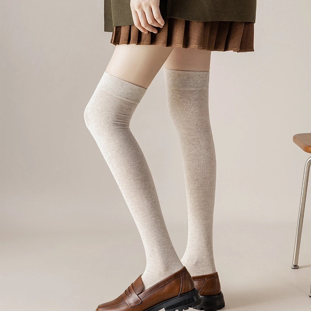 Salina Women's Socks Cotton Tube Over The Knee Winter Spring New Year Solid Color Fashion Personality Leisure Sports Comfortable