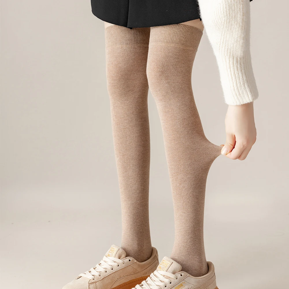 Salina Women's Socks Cotton Tube Over The Knee Winter Spring New Year Solid Color Fashion Personality Leisure Sports Comfortable
