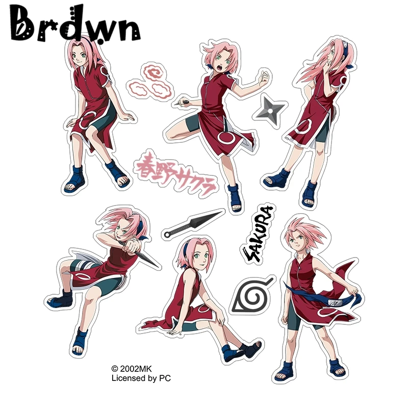 Brdwn NARUTO Hatake Kakashi Haruno Sakura Uchiha Sasuke Official Authorization Cosplay Stickers Paster