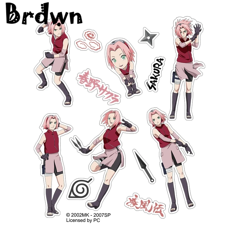 Brdwn NARUTO Hatake Kakashi Haruno Sakura Uchiha Sasuke Official Authorization Cosplay Stickers Paster
