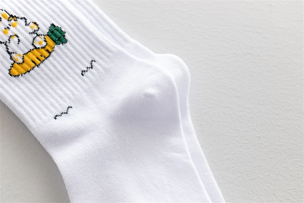 Ins New Autumn Cartoon Bear Panda Rabbit Cactus White Sports Women Soft Cotton Cute Winter Socks Kawaii Hipster Street Graffiti