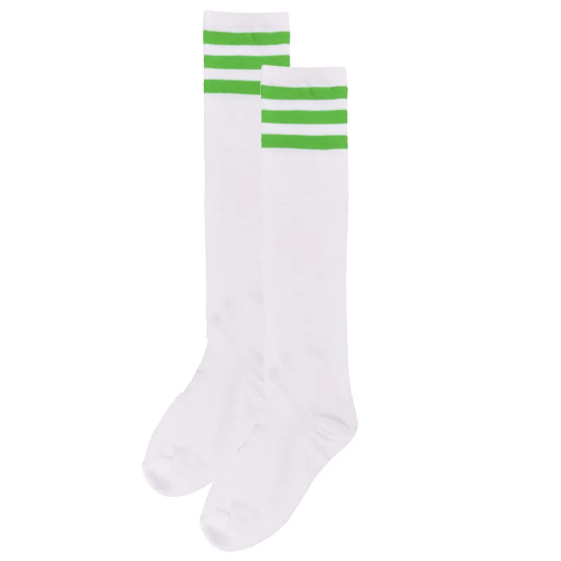 Women's Knee High Socks Streewear Harajuku Cheerleaders Black White Three-Line Striped Letter Fashion Dress Sock