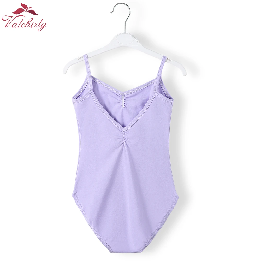 Kids Cotton Ballet Bodysuit Leotard Blue Girls Ballerina Dance Costume Clothing