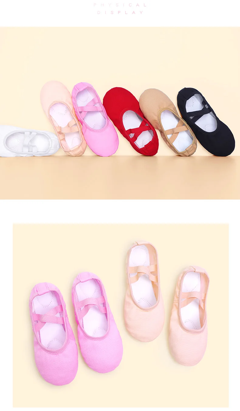 Girls Kids Pointe Shoes Dance Slippers High Quality Ballerina Practice Shoe For Ballet 6 color Ballet Dancer Professional Shoe