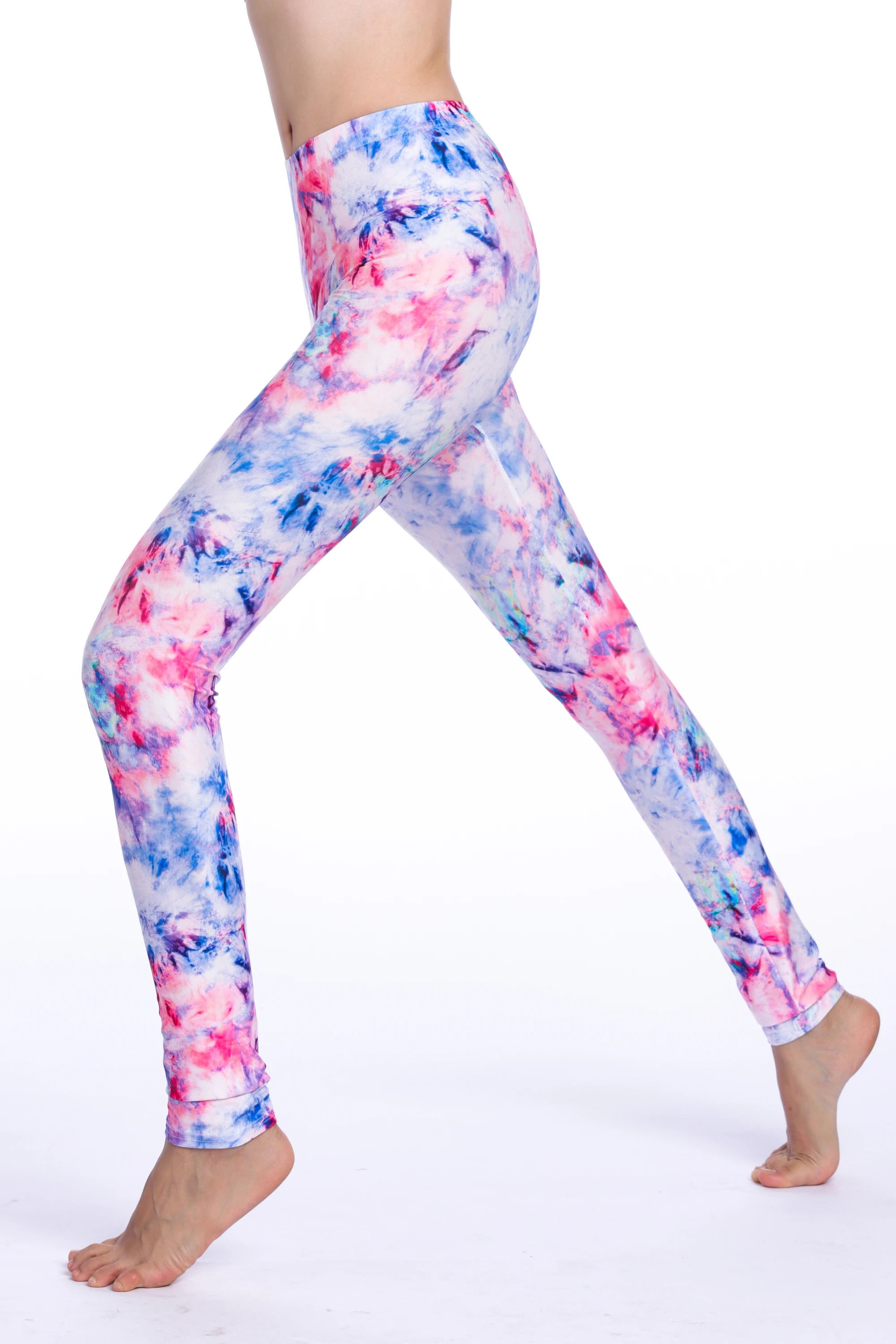 Women Leggings High Waist Cartoon Comic Beauty Print Trousers Soft Female Casual Elastic Pant