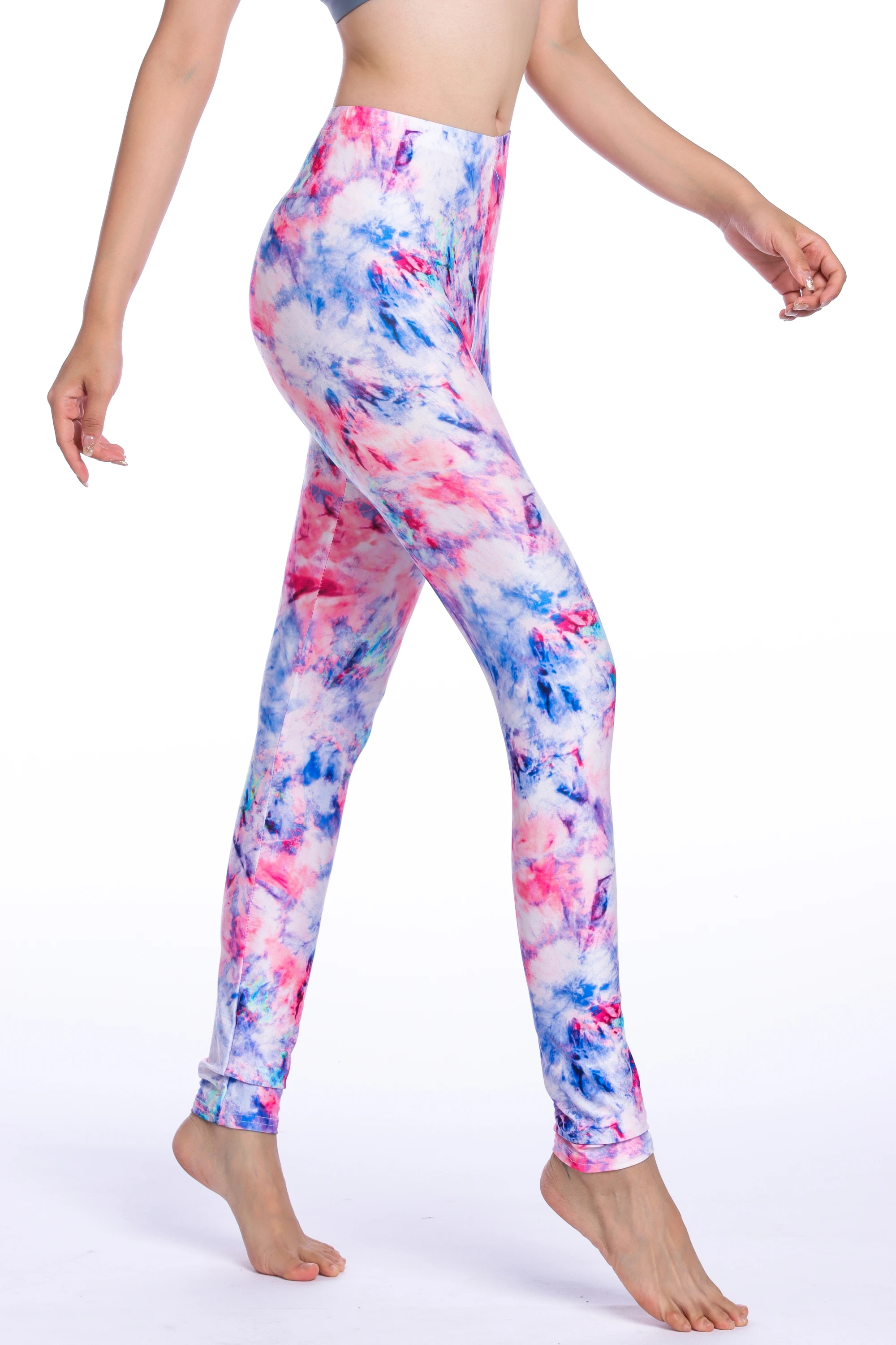 Women Leggings High Waist Cartoon Comic Beauty Print Trousers Soft Female Casual Elastic Pant