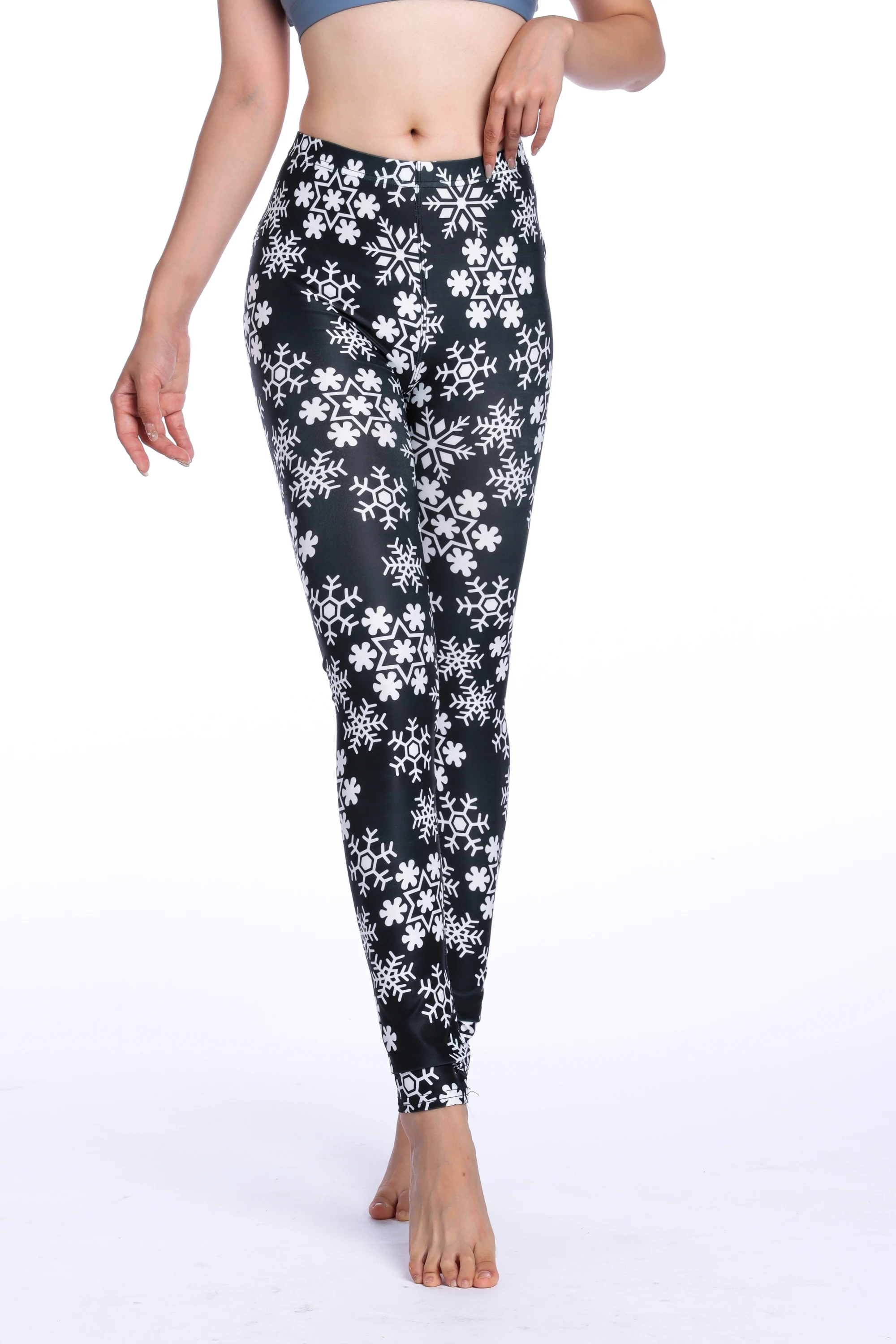 Women Leggings High Waist Cartoon Comic Beauty Print Trousers Soft Female Casual Elastic Pant