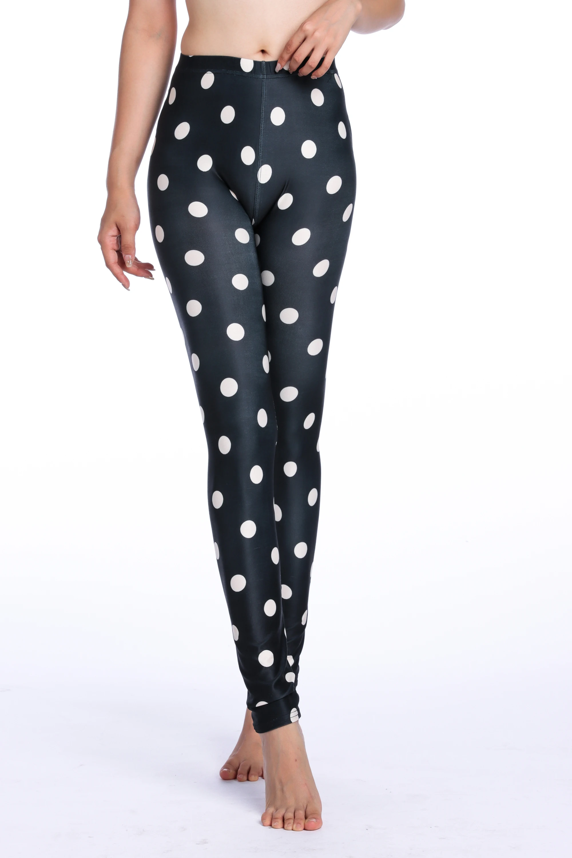 Women Leggings High Waist Cartoon Comic Beauty Print Trousers Soft Female Casual Elastic Pant