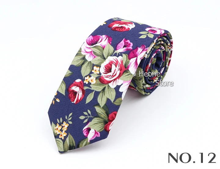 New Floral Elegant Tie For Men Women 100% Cotton Beautiful Flower Paisley Necktie Narrow Skinny Cravat Wedding Casual Corbatas