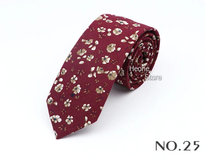 New Floral Elegant Tie For Men Women 100% Cotton Beautiful Flower Paisley Necktie Narrow Skinny Cravat Wedding Casual Corbatas