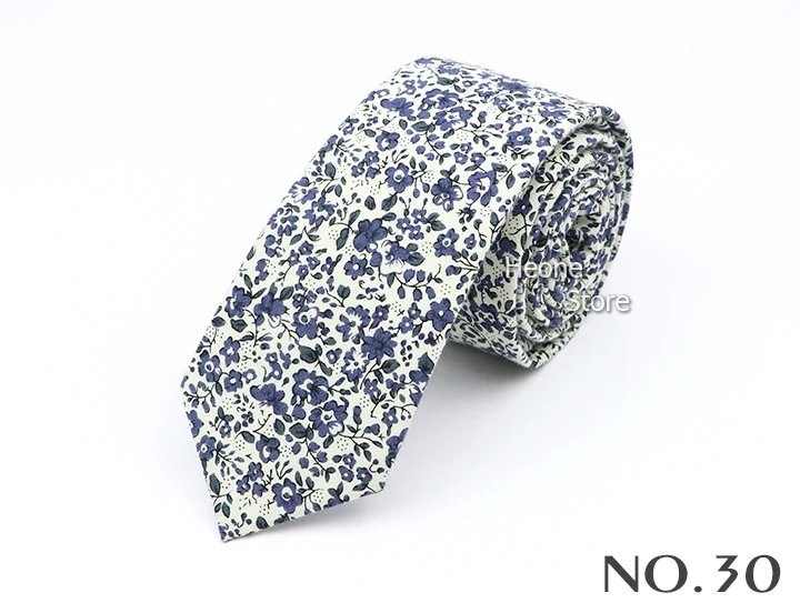 New Floral Elegant Tie For Men Women 100% Cotton Beautiful Flower Paisley Necktie Narrow Skinny Cravat Wedding Casual Corbatas