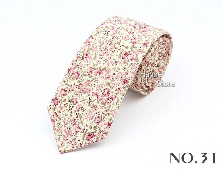 New Floral Elegant Tie For Men Women 100% Cotton Beautiful Flower Paisley Necktie Narrow Skinny Cravat Wedding Casual Corbatas