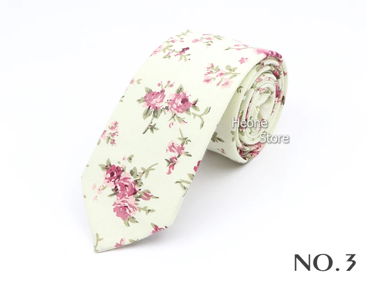 New Floral Elegant Tie For Men Women 100% Cotton Beautiful Flower Paisley Necktie Narrow Skinny Cravat Wedding Casual Corbatas