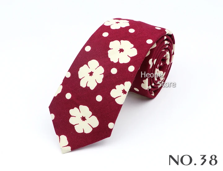 New Floral Elegant Tie For Men Women 100% Cotton Beautiful Flower Paisley Necktie Narrow Skinny Cravat Wedding Casual Corbatas