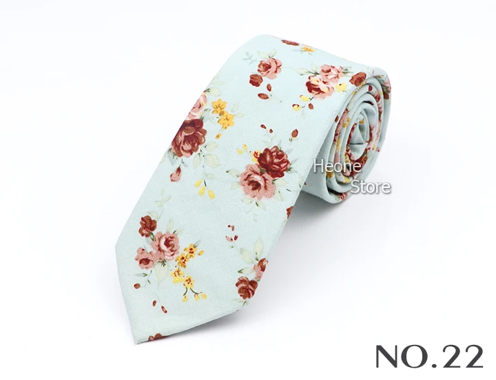 New Floral Elegant Tie For Men Women 100% Cotton Beautiful Flower Paisley Necktie Narrow Skinny Cravat Wedding Casual Corbatas