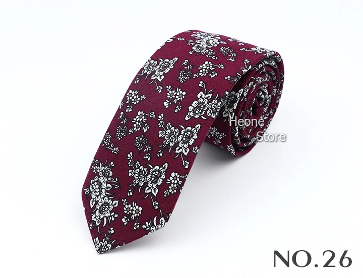 New Floral Elegant Tie For Men Women 100% Cotton Beautiful Flower Paisley Necktie Narrow Skinny Cravat Wedding Casual Corbatas