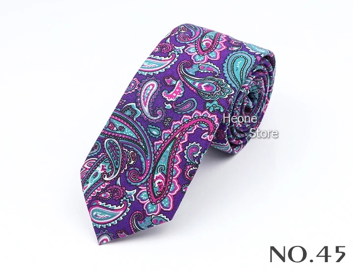 New Floral Elegant Tie For Men Women 100% Cotton Beautiful Flower Paisley Necktie Narrow Skinny Cravat Wedding Casual Corbatas