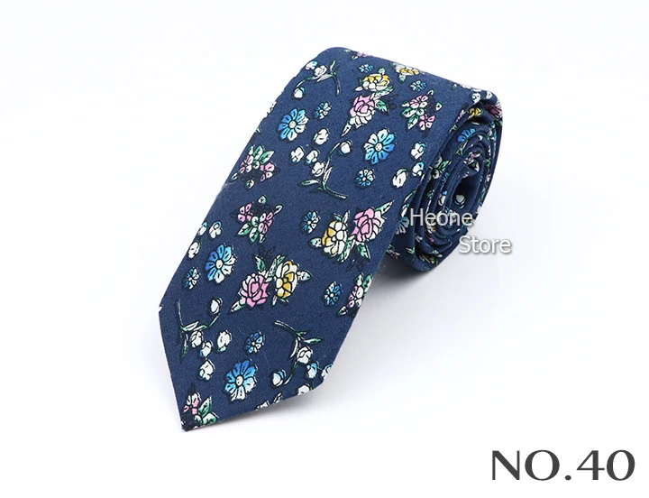 New Floral Elegant Tie For Men Women 100% Cotton Beautiful Flower Paisley Necktie Narrow Skinny Cravat Wedding Casual Corbatas