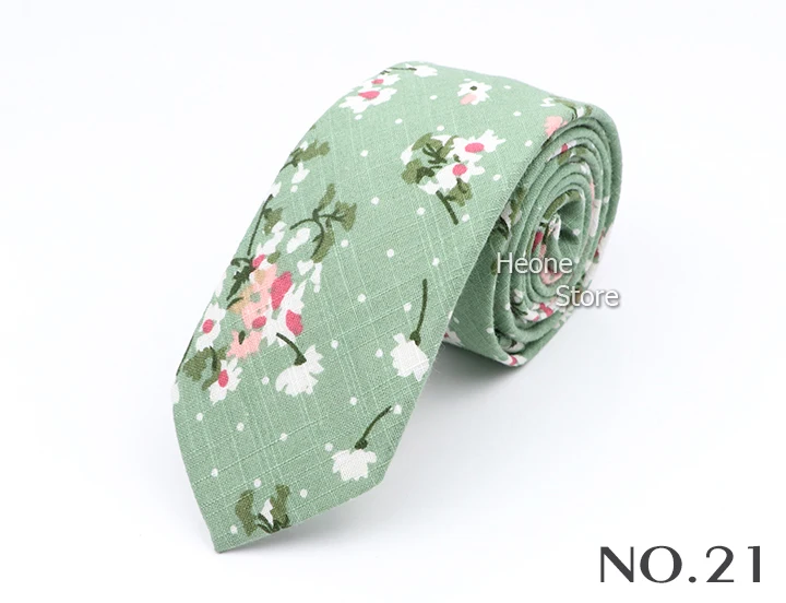 New Floral Elegant Tie For Men Women 100% Cotton Beautiful Flower Paisley Necktie Narrow Skinny Cravat Wedding Casual Corbatas