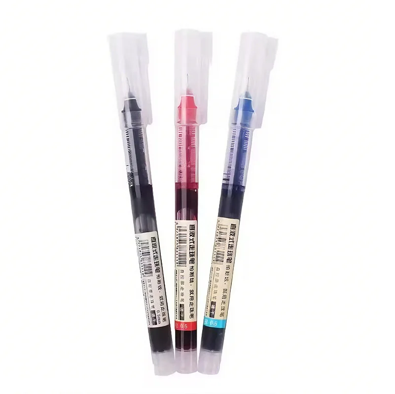 High Quality 0.5mm Quick Drying Fine Point Liquid Ink Pens Smooth Writing Comfortable Grip Non-Smudge for Office School Supplies