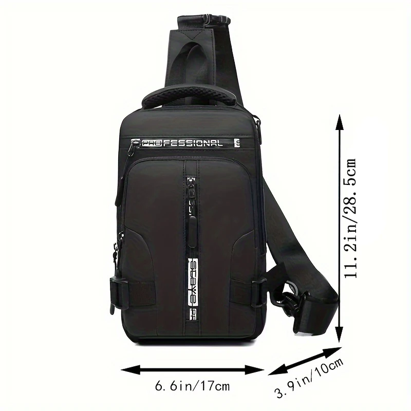 Riding Backpack for Men, Men's Chest Bag, Casual Men's Single Shoulder Bag, Lightweight and Large-Capacity Crossbody Bag