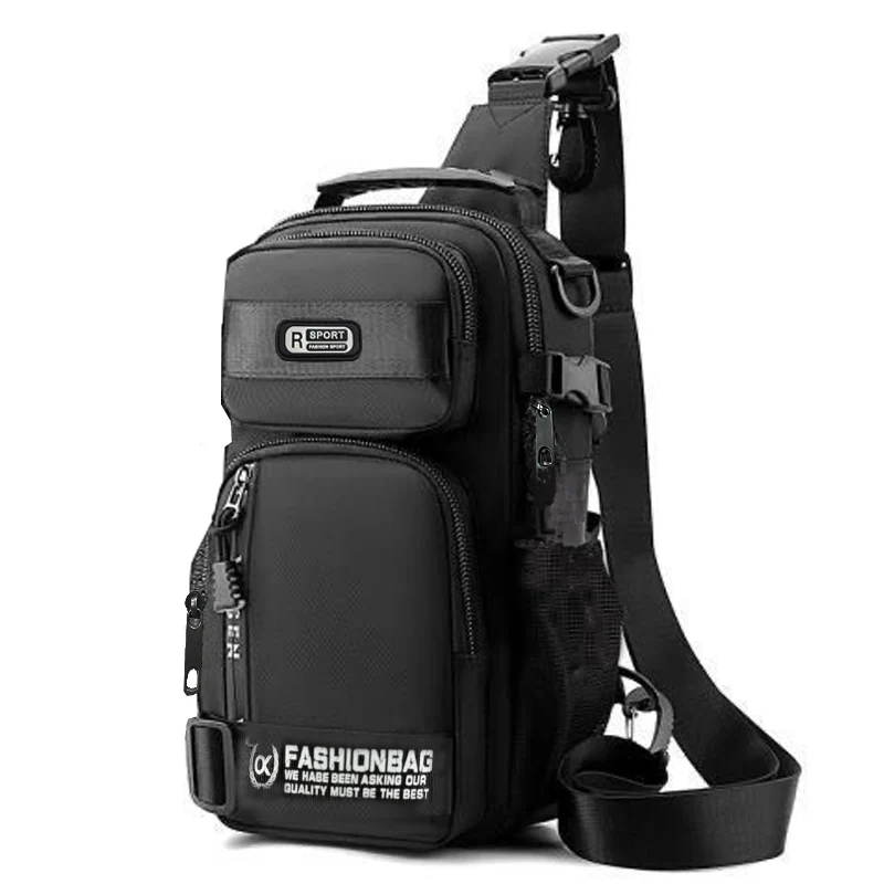 Riding Backpack for Men, Men's Chest Bag, Casual Men's Single Shoulder Bag, Lightweight and Large-Capacity Crossbody Bag